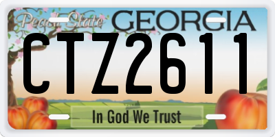 GA license plate CTZ2611