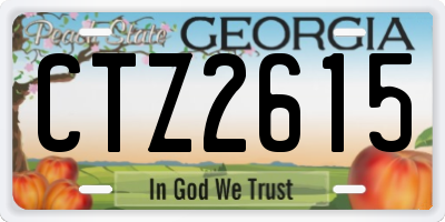 GA license plate CTZ2615