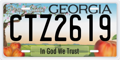 GA license plate CTZ2619
