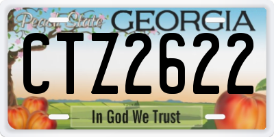 GA license plate CTZ2622