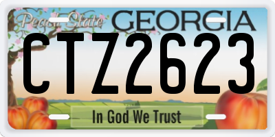 GA license plate CTZ2623