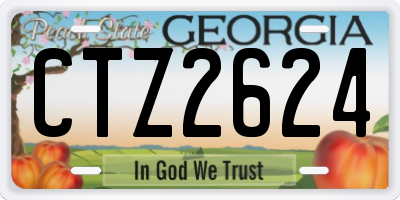 GA license plate CTZ2624
