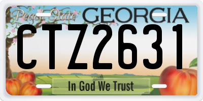 GA license plate CTZ2631