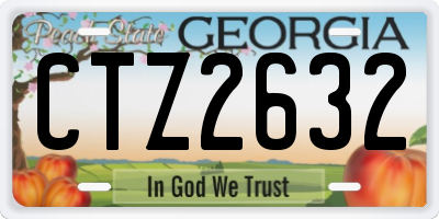 GA license plate CTZ2632