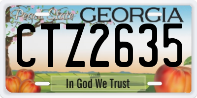 GA license plate CTZ2635