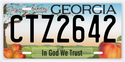 GA license plate CTZ2642