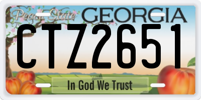 GA license plate CTZ2651
