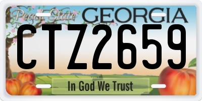 GA license plate CTZ2659