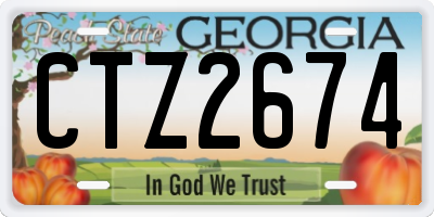 GA license plate CTZ2674