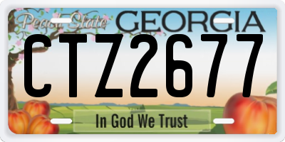 GA license plate CTZ2677