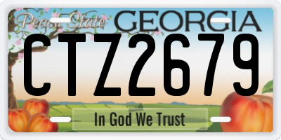 GA license plate CTZ2679