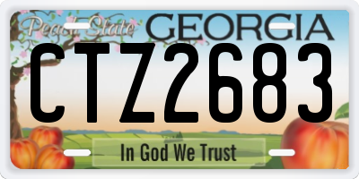 GA license plate CTZ2683