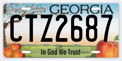 GA license plate CTZ2687