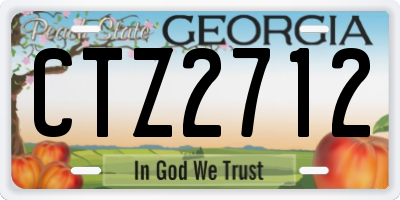 GA license plate CTZ2712
