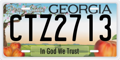 GA license plate CTZ2713