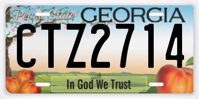 GA license plate CTZ2714