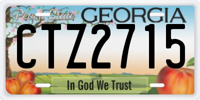 GA license plate CTZ2715