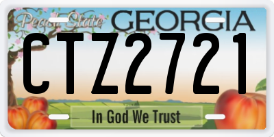 GA license plate CTZ2721