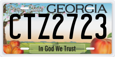 GA license plate CTZ2723
