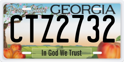 GA license plate CTZ2732