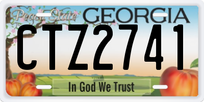 GA license plate CTZ2741