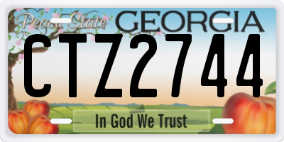 GA license plate CTZ2744