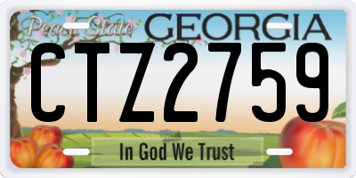 GA license plate CTZ2759