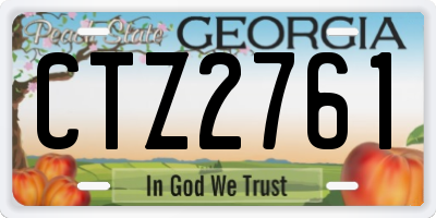 GA license plate CTZ2761