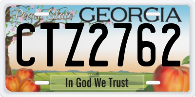 GA license plate CTZ2762