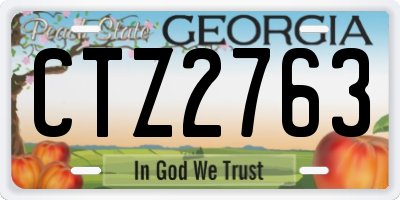 GA license plate CTZ2763
