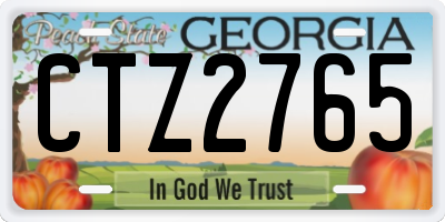 GA license plate CTZ2765