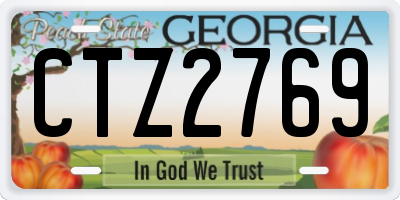 GA license plate CTZ2769