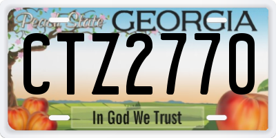 GA license plate CTZ2770