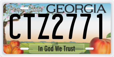 GA license plate CTZ2771