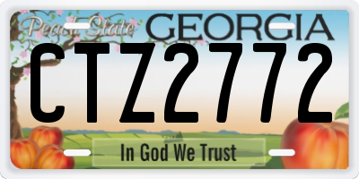 GA license plate CTZ2772