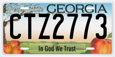 GA license plate CTZ2773