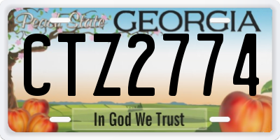 GA license plate CTZ2774