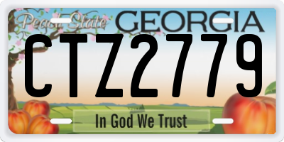 GA license plate CTZ2779