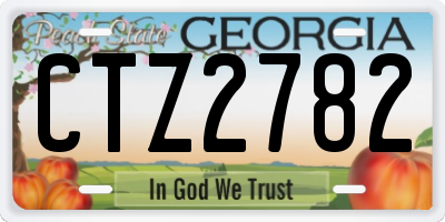 GA license plate CTZ2782