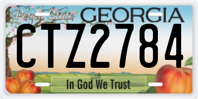GA license plate CTZ2784