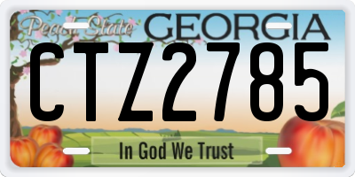 GA license plate CTZ2785