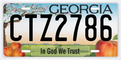 GA license plate CTZ2786