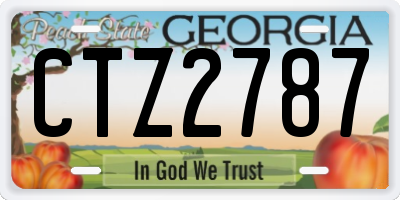 GA license plate CTZ2787