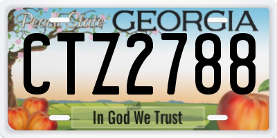 GA license plate CTZ2788