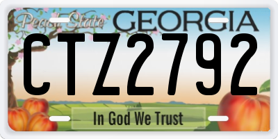 GA license plate CTZ2792