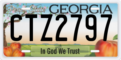 GA license plate CTZ2797