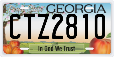GA license plate CTZ2810