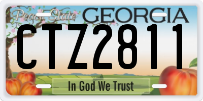 GA license plate CTZ2811