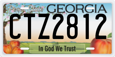 GA license plate CTZ2812