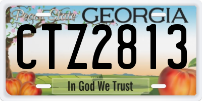 GA license plate CTZ2813